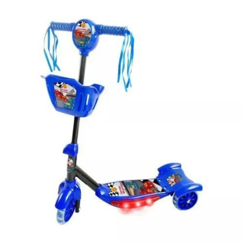 Patinete Corrida Divertida Azul DM Novo