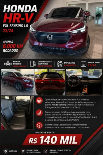 Honda HR-V EXL 1.5 Sensing 16V 5P Aut. 2024