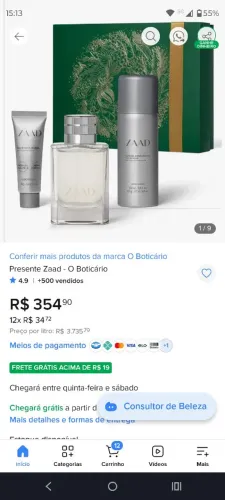 Estojo Presente Zaad - O Boticário