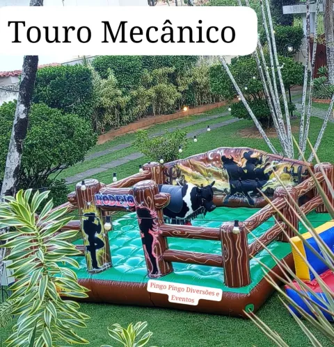 Touro Mecânico,Futebol de Sabão, Tobogã Grande, Pipoca, Algodão Doce, Guerra de Cotonetes 