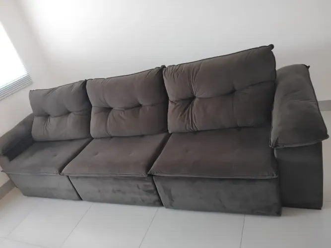 Sofá 3 lugares retrátil e reclinável