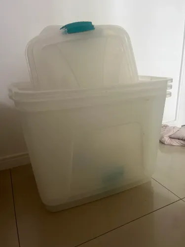 Caixa plástica 80lts transparente