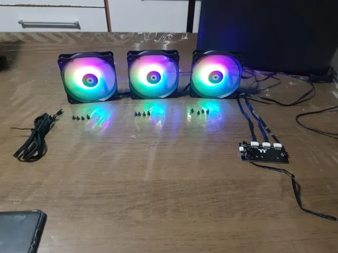 Fan argb com controladora