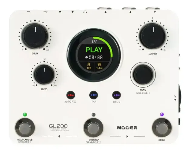 Pedal Mooer GL200 Looper Drums 800 Minutos Gravação NOVO