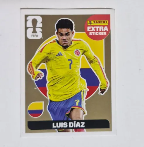 LUIS DÍAZ OURO FIGURINHAS PANINI EXTRA LEGENDS ORIGINAIS COPA DO MUNDO 2026