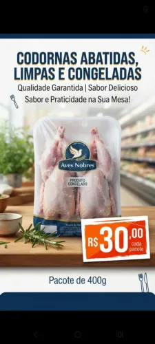 Carne nobre de codorna