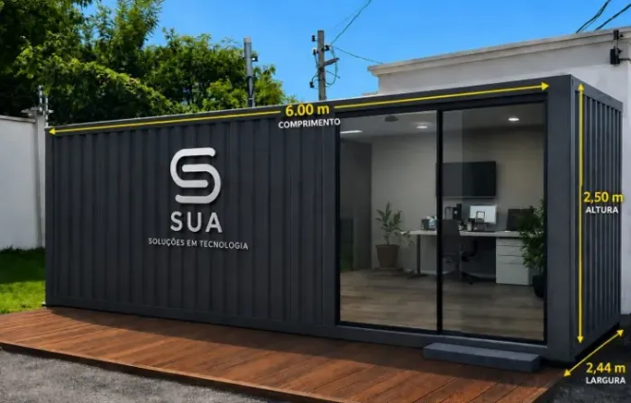 Container escritorio 6m desmontável 