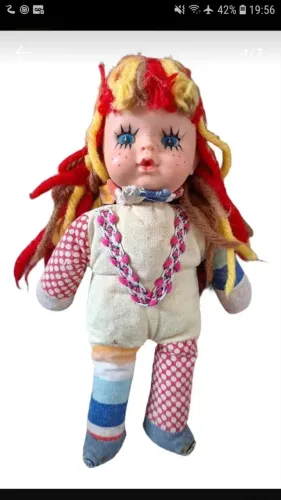 Boneca Emília do sítio do pica-pau Amarela 10 centimetros em otimo estado com p colar orig