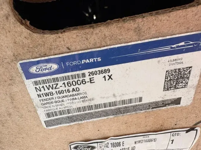 paralama esquerdo lado motorista nova ranger V6 a partir de 2024