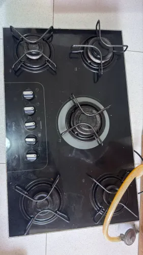 Cooktop Consul 5 Bocas Vidro Temperado Preto - Usado