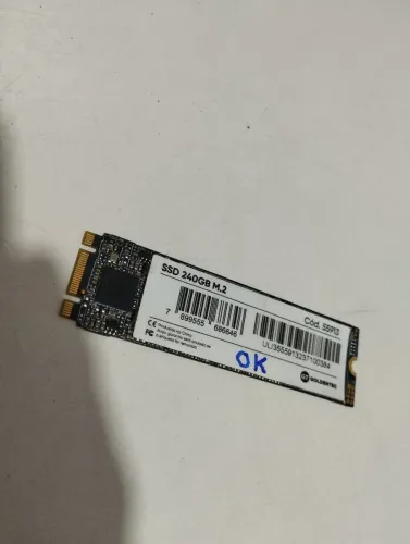 SSD M2 240gb goldentec. Tempo de uso: zero dias.