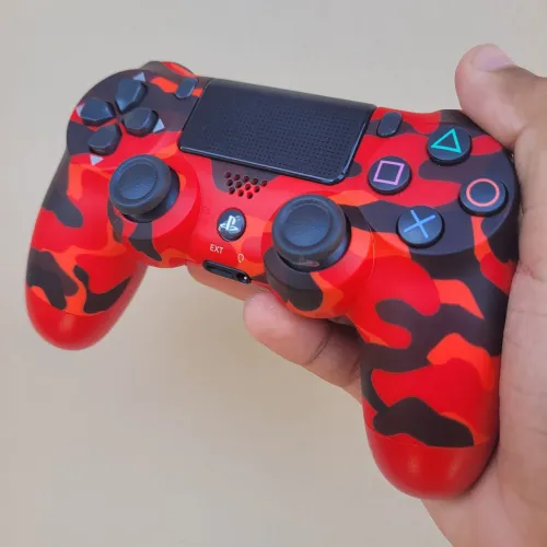 Dualshock 4 Camuflado Vermelho Sem Fio Controle PS4 Compatível TV xCloud Celular