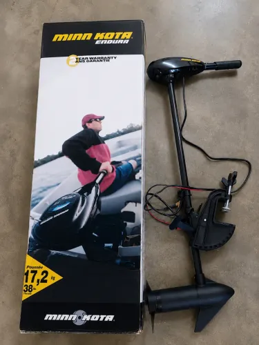 Motor Elétrico Minn Kota Endura 38 lbs - 1 vez de uso - Na Caixa