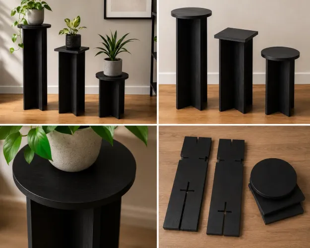 Suportes para Plantas / porta jarros / madeira