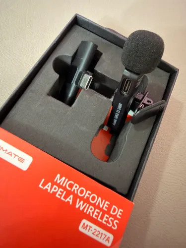 Microfone Lapela USB-C
