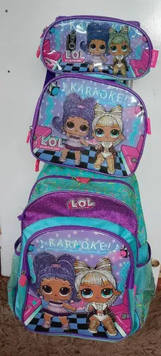Kit Mochila feminina LOL 