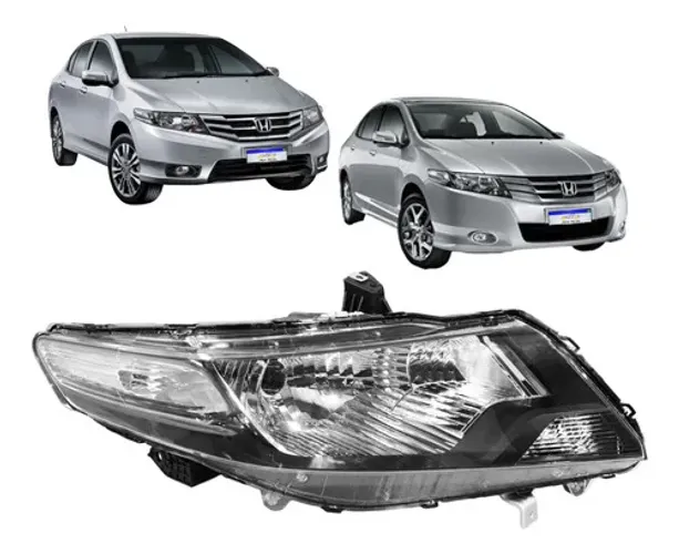 Farol Honda City 2009 2010 2011 2012 2013 2014 L.d Novo Direito