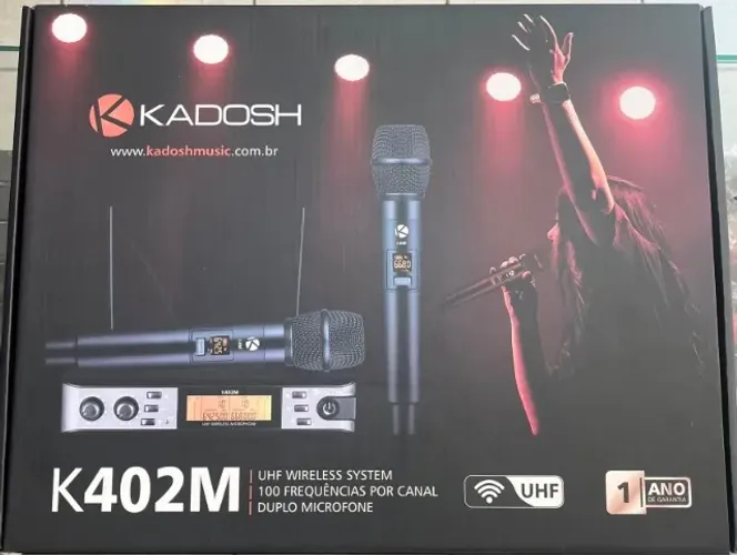 Microfone sem Fio Kadosh K402M UHF
