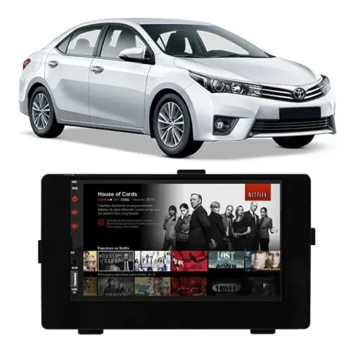 Central Multimídia Android Ultron Plus - Tela De Vidro 7 Pol p/ Toyota Corolla 2017 a 2019
