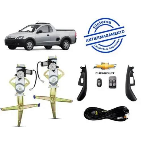 Kit Vidro Elétrico - Gm Chevrolet Montana Até 2010 Tragial