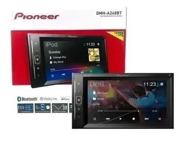 Central Multimídia Pioneer DMH-A248BT 6,2 Polegadas Espelhamento Android iOS Bt Usb