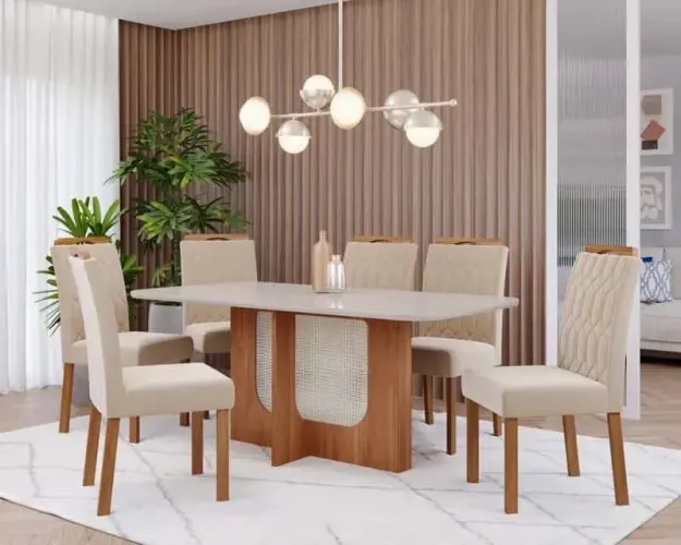 Mesa de jantar 6 cadeiras  tampo de vidro frete gratias entrego hoje R$ 2.999,99 A vista 