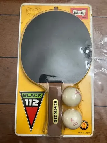 Raquete de tenis de mesa japonesa raridade 1985 nunca usada butterfly black 112