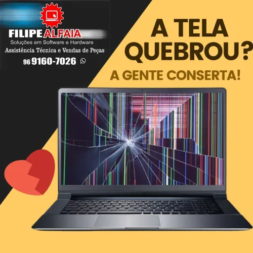Tela para Notebook de vários tamanhos e tipos.
