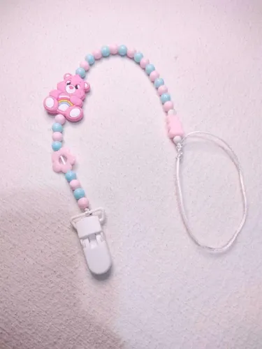 Prendedor de Chupeta Ursinho Rosa