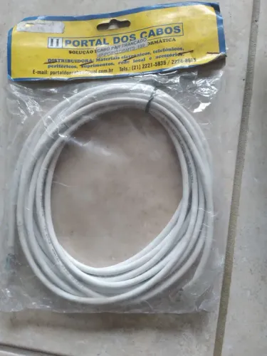 Cabo de Telefone Par Trançado - 5 Metros