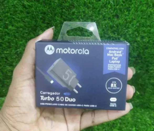 Carregador Motorola Turbo 50w USB-C Para USB-C