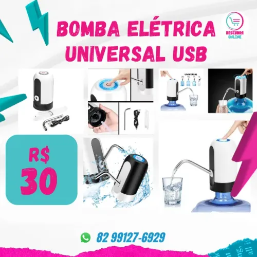 Bomba Elétrica Universal Com Carregamento USB