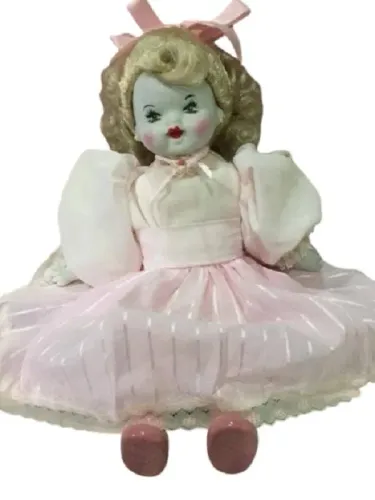 Boneca De Porcelana Linda Anos 80 ! 37 Cm De Altura !