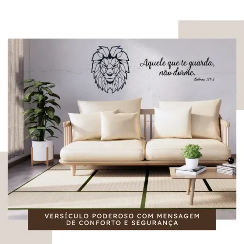 Frase Decorativa De Parede em MDF - Salmos 121:3