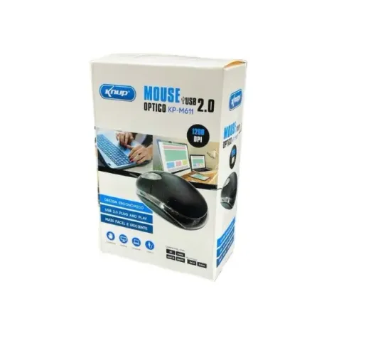 Mouse Optico Usb 2.0 Kp-m611 1200 Dpi Knup