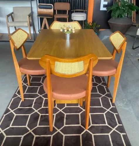 Mesa de Jantar  com 4 Cadeiras  120x80 DIVIDIMOS EM ATE 10 X SEM JUROS  