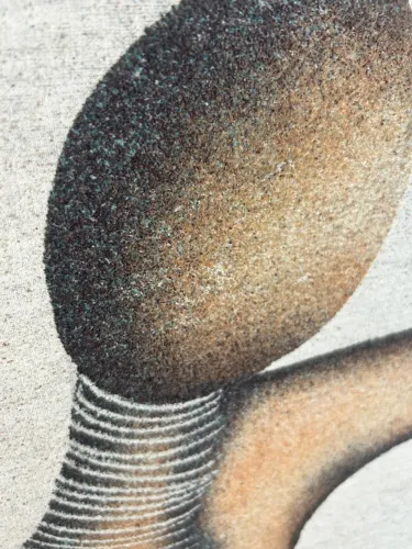 Quadro pintura em tela com técnica pintura com areia