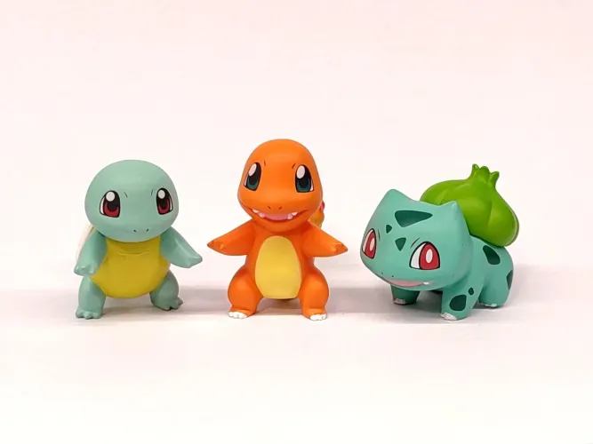 Pokemon Nendoroid Original Squirtle, Charmander e Bulbasaur Starters Baby Toy Figure