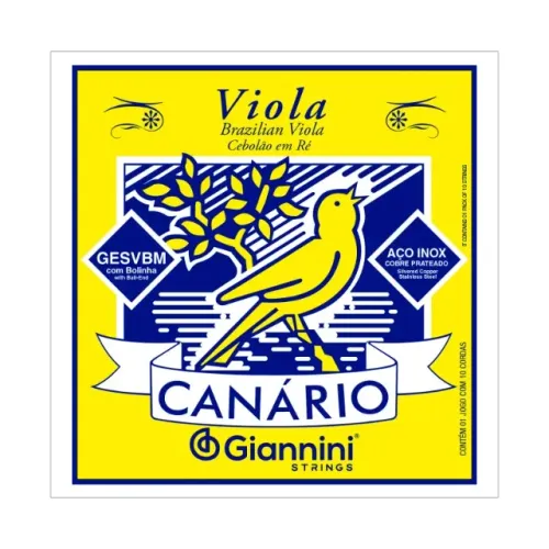 Encordoamento Para Viola Aço Com Bolinha GESVBM - Gianinni