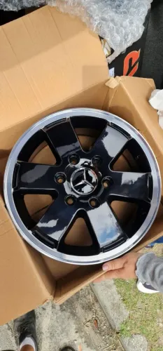 Rodas Mercedes-Benz Aro 15 sprinter 5x112 preta com borda diamantada 5x112 novas