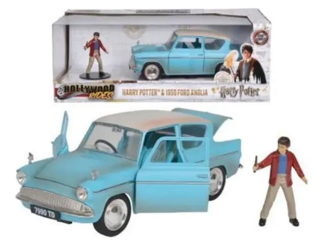 Miniatura Harry Poter Ford Anglia e Action Figure  JADA TOYS escala 1/24 