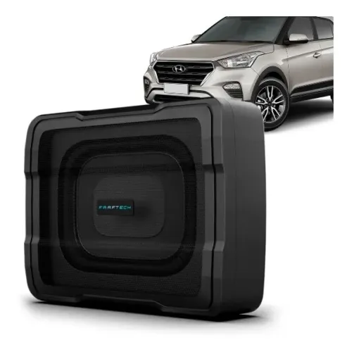 Subwoofer slim Ativo Faaftech FT-SW68 100w Plug and Play véiculos Hyundai
