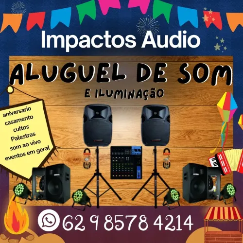 Aluguel de som e iluminação R$ 350,00