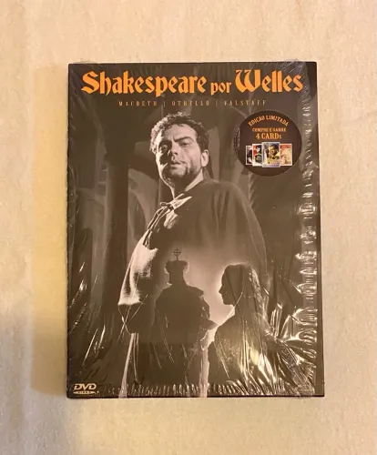 DVD Duplo Versátil: Shakespeare por Welles com 4 Cards