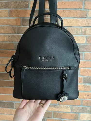 mochila original marca guess couro