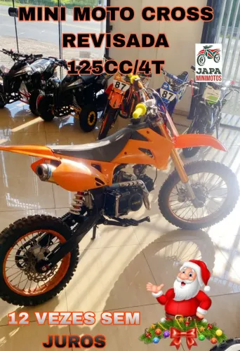 MINI MOTO CROSS 125CC REVISADA EM 12 VEZES SEM JUROS 