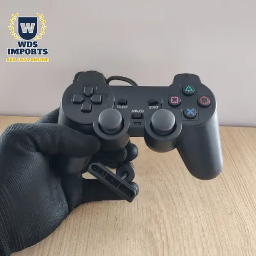 Controle Joystick Compatível Playstation 2 Com Fio