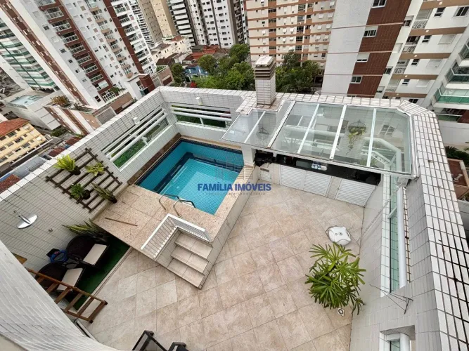 Cobertura Duplex a venda 2 quartos suíte piscina Pompeia Santos/SP