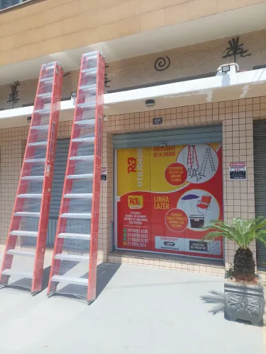 Escada de Fibra Duplo Acesso 13 Degraus - 4,00 metros