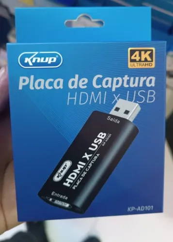 Placa De Captura Usb Hdmi Áudio E Vídeo Streaming 4k 1080p